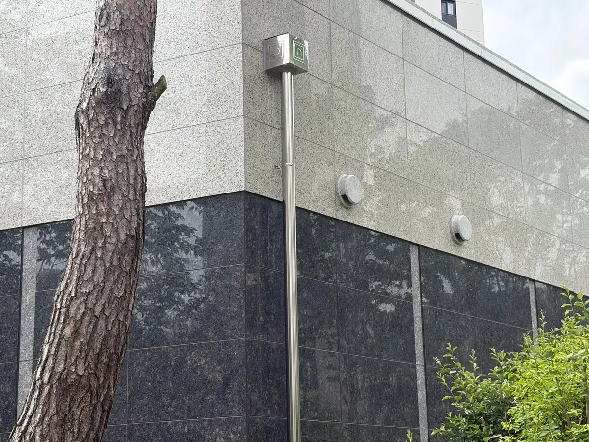 대형 근생건물 스테인리스 우수관 전체 설치 공정 3단계